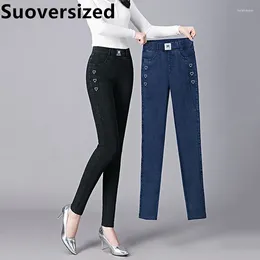 Women's Jeans Vintage Love Embroidery Ankle-length Pencil For Women Slim Stretch Korean Cowboy Trousers High Waist Casual Skinny Pants