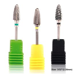 Bits 1pcs Tungsten Carbide Nail Drill Bit Electric Manicure Drill For Machine Milling Cutter Nail Art Equipment Bits Pedicure Tool