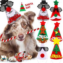 Dog Apparel 10pcs Large Caps Detachable Christmas For Dogs Elastic Band Big Hats Grooming Pet Supplies