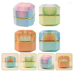 Storage Bottles 4 Pcs Candy Box Sealing Jar Canister Tinplate Food Jars Decorative