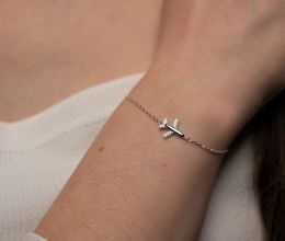 Aeroplane bracelet - plane bracelet - Traveller Jewellery - flight attendant gift - silver Aeroplane bracelet