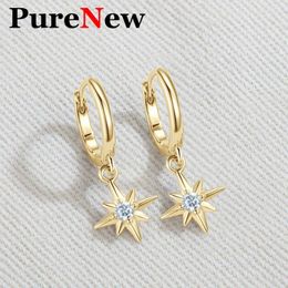 Stud Earrings Pure Star Moissanite Diamond For Women Original 925 Sterling Silver Top Quality Women's