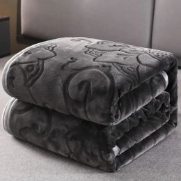 sets Flannel Blanket Winter Warm Bed Blanket Sofa Cover Soft Coral Fleece Throw Flower Bedding Bedspread Sheet Blanket