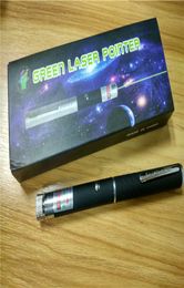 Green laser pointer 2 in 1 Star Cap Pattern 532nm 5mw Green Laser Pointer Pen With Star Head Laser Kaleidoscope Light with Pa6417621