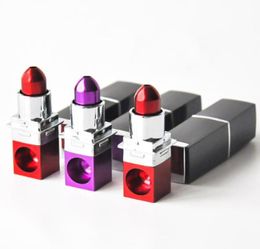 Metal Lipstick Pipe Lipstick Pipe Portable Metal Smoking Pipes Magic Novelty Gift For Woman Red Purple 3498068