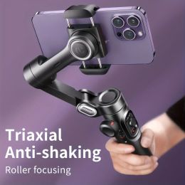 Sticks AOCHUAN XE 3Axis Handheld Gimbal Stabiliser Foldable Smartphone Cellphone Video Record Vlog PTZ Stabiliser for IPhone Xiaomi