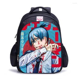 Backpack 16 Inch Chainsaw Man Children Student Schoolbag Teenager Boys Girls Shoulder Bags Orthopedic Mochila