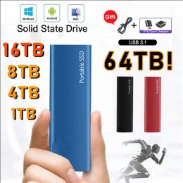 Boxs Solid State Hard Disc 2TB High Capacity SSD USB3.1/TypeC HighSpeed Portable SSD 500GB External Hard Drive