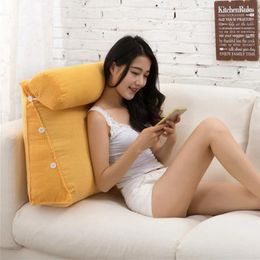 Pillow Solid Colour Backrest Support Waist Chair Mats Soft Tatami Mattress BuPads Lounger Reading Lumbar Home Decor