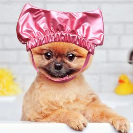 Dog Apparel 2pcs S/m Bath Shower Cap For Cat Double Waterproof Layers Bathing Pet Grooming Supplies Drop