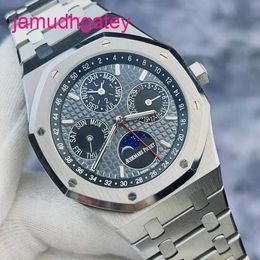 Lastest AP Wrist Watch Royal Oak 26609Ti Calendar Limited Edition Titanium Automatic Mechanical Mens Watches With 41mm Moon Phase Display Warranty