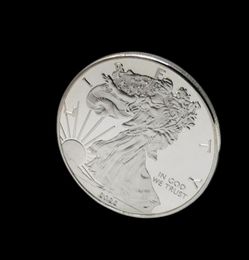 10 Pcs Non Magneitc 2022 American Eagle Metal Craft dom Silver Plated 1 OZ Collectible Home Decoration Art Commorative Coin5601379