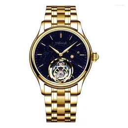 Wristwatches AESOP Luxury Men Flying Tourbillon Mechanical Watch Skeleton Manual Winding Movement Sapphire Men's Wristwatch