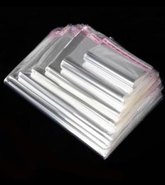 100PCS Storage Bags Transparent Self Adhesive Resealable Clear Cellophane Poly Bags OPP Seal Gift Packaging Bag Jewellery Pouch3400222