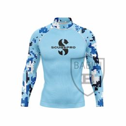 T-Shirts Funny Men Rash Guard Fashion HighElastic T Shirt Long Sleeve Surfing Swimsuit Top Water Sports Fitness QuickDrying UPF 50+