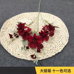 Decorative Flowers Northern European Wind Simulation Dahlia Soft Wedding Hall Decoration Flower