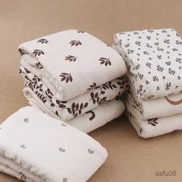 Blankets Swaddling Baby Blankets Crepe-Cotton Floral Wrap Blanket Infant Blanket Crib Sheet Newborn Blanket Bedding Cover Muslin Quilt