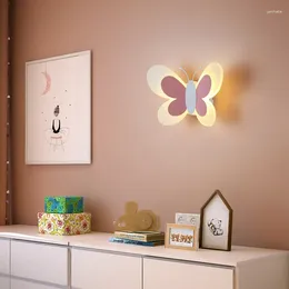 Wall Lamp Butterfly-shaped Children's Colorful Led Modern Minimalist Bedroom Living Room Acrylic Decorative