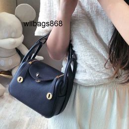 Women Handbag L 2024 Genuine leather crossbody bag for women mini Lindi bag mini doctor bag cowhide bag for women hand-held one shoulder medicine bag