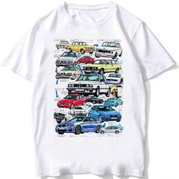 Men's T-Shirts Retro Turbo Classic E36 E28 Evolution Car Fan T-Shirt Men Short Slve Hip Hop Boy Casual Tops Retro Legend E30 Car Design Ts T240425