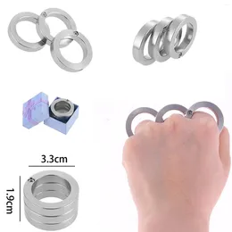 Cluster Rings Outdoor Foldable Ring Wear Resistant Solid Simple Man Finger Clasp For Holidays Party Anniversary Year's Day Gift