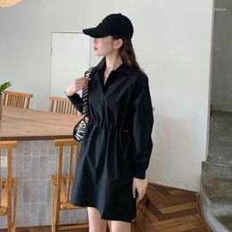 Casual Dresses Japanese Streetwearmaxi Es For Women Rsvppap Officials Store Autumn Large Size Temperament Waist-Tight Younger Fat Gi Dress