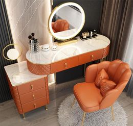 Dressing Table Bedroom Makeup Table Storage Cabinet Home Furniture Dressers for Bedroom Vantiy with Mirror table stool designer lu2314338