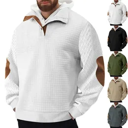 Men's Hoodies Spring And Autumn Boxy Sweatshirts Cross-border Stand-up Collar Single-breasted Casual Long-sleeved Sweatshirt Men