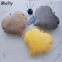 Pillow Ins 3D Leaves Sofa Pillow Decoration Leaf Shaped Cute Pillow Stuffed Plush Office Chair Cushion Comfortable Car Seat Cushions