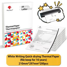 A4 Tattoo Paper Multipurpose Paper Compatible for HPRT MT800 MT800Q Phomemo M08F Portable A4 Printers 8.2 x 11.7 Inch 200pcs 240423