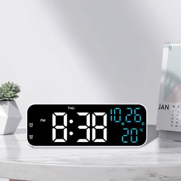 Clocks Digital Alarm Clock Modern Table Clock for Office Night Stand Living Room LED Digital Alarm Clock Desk Clock Calendar