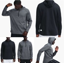 LU LU L- 372 Men Hoodies Outdoor Pullover Sports Long Sleeve Yoga Wrokout Outfit Mens Loose Jackets Training Fitness Designer Fashion Clothing 64536