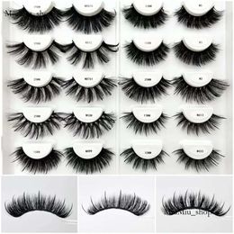 3D Faux Eyelashes 5D Mink Packing In Tray With Cover Eye Makeup Dramatic Long Lashes 622