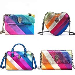 Women Man Heart Designer Bag Kurt Geiger Handbag Rainbow Bag London Eagle Leather Purse Stripe Shoulder Bag Clutch Tote Shop Crossbody Chain Messenger Bags 431