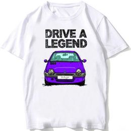 Herren-T-Shirts fahren das Legende Twingo 90er Autos T-Shirt Unisex Sommer Männer Kurzer Slve Harajuku White Hip Hop Casual Boy Ts Modem Man Tops T240425