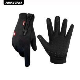 Clothings Ski Gloves Grab Velvet Touch Screen Gloves Autumn and Winter Warm Plus Velvet Cold Proof Waterproof Outdoor Riding Model