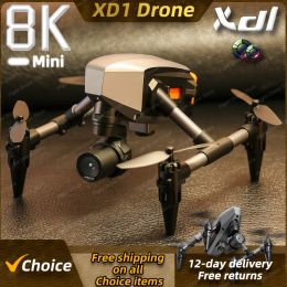 Drones New XD1 Mini Drone 4K Professional 8K Dual Camera 5G WIFI Height Maintaining Four Sides Obstacle Avoidance RC Quadcopter Toy
