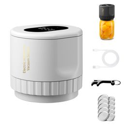 Electric Mason Jar Vacuum Sealer Kit for Wide & Regular Mouth Cordless Handheld Vacuum Sealer for Food Storage & Fermentation