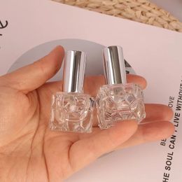 new Mini Transparent Glass Perfume Spray Bottle Clear Glass Makeup Sub-Bottling Sample Bottle For Cosmetic Travel Portablefor Clear Makeup