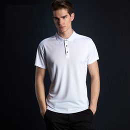 designer Summer men's T shirts Solid color sports quick drying fashion Short sleeve polo shirt Black white gray red Casual clothing tops Slim clothes Solid color