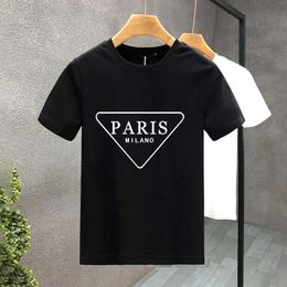 Men's T-Shirts 2023 Summer Fashion Luxury Brand Paris Print Clothing T-Shirt Harajuku 100%Cotton For Mens O-Neck Strt Short Slve Top Ts T240425