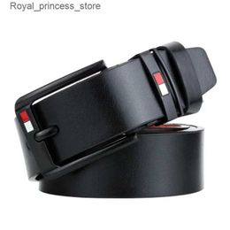 Belts 2024 Luxury designer brand mens belt high-quality PU leather belt pin buckle fancy vintage belt jeans casual belt Q240425