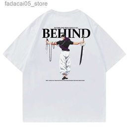 Men's T-Shirts Japanese anime Fushiguro Toji graphic T-shirt mens cartoon womens fashion oversized T-shirt mens cartoon printed fashion T-shirt top Q240425