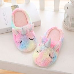 Unicorn Slipper Multicolor Cortoon Rainbow Accoglie