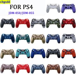 Cases 1piece FOR PS4 controller JDM050 JDM055 plastic front cover and rear shell fuel injection shell plastic DIY replacement