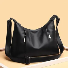 Shoulder Bags Simple Female Bag Luxury Soft Leather Crossbody Large Capacity Handbags Women Fashion Solid Colour Messenger Sac