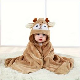Product A pack of 80 * 80 cm cartoon baby bath towel body hooded polyester Fibre baby bathrobe newborn swaddling baby blanket girls and