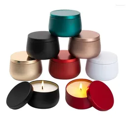 Storage Bottles 3pcs Candle Tins Aluminum Round Box With Lid For Tea Containers Empty Jar Pot Refillable Cream Cosmetic Container