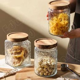 Storage Bottles Jars Vintage style glass jars and lids Nordic containers Food storage Honey for household use H240425