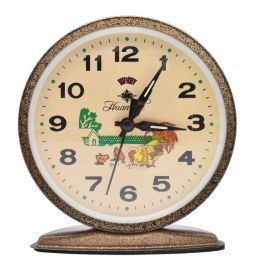 Clocks Mechanical Alarm Clock Retro Table Clock Metal Loud Volume Desktop Desk Clocks Bedroom Decor Living Room Chicken Pecking Rice